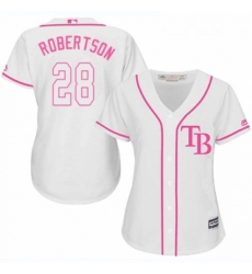 Womens Majestic Tampa Bay Rays 28 Daniel Robertson Authentic White Fashion Cool Base MLB Jersey Womens Majestic Tampa Bay Rays 28 Daniel Robertson Authentic White Fashion Cool Base MLB Jersey