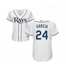 Womens Tampa Bay Rays 24 Avisail Garcia Replica White Home Cool Base Baseball Jersey Womens Tampa Bay Rays 24 Avisail Garcia Replica White Home Cool Base Baseball Jersey