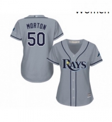Womens Tampa Bay Rays 50 Charlie Morton Replica Grey Road Cool Base Baseball Jersey Womens Tampa Bay Rays 50 Charlie Morton Replica Grey Road Cool Base Baseball Jersey