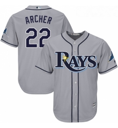 Youth Majestic Tampa Bay Rays 22 Chris Archer Replica Grey Road Cool Base MLB Jersey Youth Majestic Tampa Bay Rays 22 Chris Archer Replica Grey Road Cool Base MLB Jersey