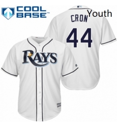 Youth Majestic Tampa Bay Rays 44 C J Cron Authentic White Home Cool Base MLB Jersey Youth Majestic Tampa Bay Rays 44 C J Cron Authentic White Home Cool Base MLB Jersey
