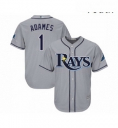 Youth Tampa Bay Rays 1 Willy Adames Replica Grey Road Cool Base Baseball Jersey Youth Tampa Bay Rays 1 Willy Adames Replica Grey Road Cool Base Baseball Jersey