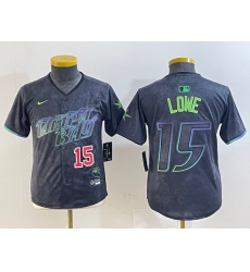 Youth Tampa Bay Rays 15 Josh Lowe Charcoal 2024 City Connect Limited Stitched Baseball Jersey 4 Youth Tampa Bay Rays 15 Josh Lowe Charcoal 2024 City Connect Limited Stitched Baseball Jersey 4