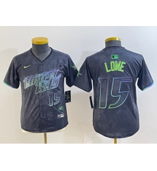 Youth Tampa Bay Rays 15 Josh Lowe Charcoal 2024 City Connect Limited Stitched Baseball Jersey 5 Youth Tampa Bay Rays 15 Josh Lowe Charcoal 2024 City Connect Limited Stitched Baseball Jersey 5