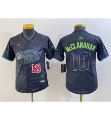 Youth Tampa Bay Rays 18 Shane McClanahan Charcoal 2024 City Connect Limited Stitched Baseball Jersey Youth Tampa Bay Rays 18 Shane McClanahan Charcoal 2024 City Connect Limited Stitched Baseball Jersey