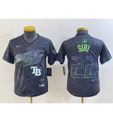 Youth Tampa Bay Rays 22 Jose Siri Charcoal 2024 City Connect Limited Stitched Baseball Jersey 1 Youth Tampa Bay Rays 22 Jose Siri Charcoal 2024 City Connect Limited Stitched Baseball Jersey 1