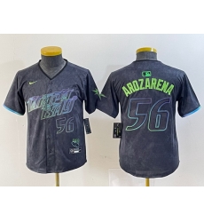 Youth Tampa Bay Rays 56 Randy Arozarena Charcoal 2024 City Connect Limited Stitched Baseball Jersey 1 Youth Tampa Bay Rays 56 Randy Arozarena Charcoal 2024 City Connect Limited Stitched Baseball Jersey 1