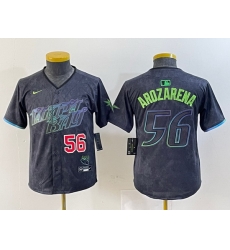 Youth Tampa Bay Rays 56 Randy Arozarena Charcoal 2024 City Connect Limited Stitched Baseball Jersey 6 Youth Tampa Bay Rays 56 Randy Arozarena Charcoal 2024 City Connect Limited Stitched Baseball Jersey 6