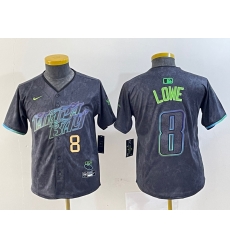 Youth Tampa Bay Rays 8 Brandon Lowe Charcoal 2024 City Connect Limited Stitched Baseball Jerseys 3 Youth Tampa Bay Rays 8 Brandon Lowe Charcoal 2024 City Connect Limited Stitched Baseball Jerseys 3