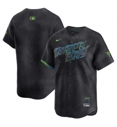 Youth Tampa Bay Rays Blank Charcoal 2024 City Connect Limited Stitched Baseball Jersey Youth Tampa Bay Rays Blank Charcoal 2024 City Connect Limited Stitched Baseball Jersey
