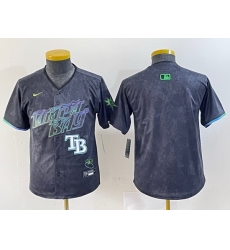 Youth Tampa Bay Rays Team Big Logo Charcoal 2024 City Connect Limited Stitched Baseball JerseyS 1 Youth Tampa Bay Rays Team Big Logo Charcoal 2024 City Connect Limited Stitched Baseball JerseyS 1