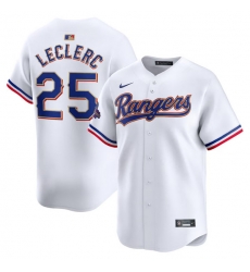 Men Texas Rangers 25 Jose Leclerc White 2024 Gold Collection Cool Base Stitched Baseball Jersey Men Texas Rangers 25 Jose Leclerc White 2024 Gold Collection Cool Base Stitched Baseball Jersey