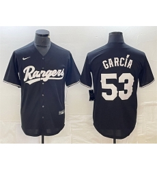 Men Texas Rangers 53 Adolis Garc EDa Black Cool Base Stitched Baseball Jersey Men Texas Rangers 53 Adolis Garc EDa Black Cool Base Stitched Baseball Jersey