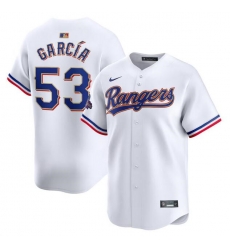 Men Texas Rangers 53 Adolis Garc EDa White 2024 Gold Collection Cool Base Stitched Baseball Jersey Men Texas Rangers 53 Adolis Garc EDa White 2024 Gold Collection Cool Base Stitched Baseball Jersey