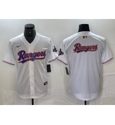 Men Texas Rangers Team Big Logo White 2024 Gold Collection Cool Base Stitched Baseball Jersey 4 Men Texas Rangers Team Big Logo White 2024 Gold Collection Cool Base Stitched Baseball Jersey 4