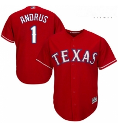 Mens Majestic Texas Rangers 1 Elvis Andrus Replica Red Alternate Cool Base MLB Jersey Mens Majestic Texas Rangers 1 Elvis Andrus Replica Red Alternate Cool Base MLB Jersey