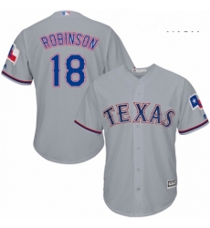 Mens Majestic Texas Rangers 18 Drew Robinson Replica Grey Road Cool Base MLB Jersey Mens Majestic Texas Rangers 18 Drew Robinson Replica Grey Road Cool Base MLB Jersey