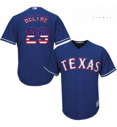 Mens Majestic Texas Rangers 29 Adrian Beltre Replica Royal Blue USA Flag Fashion MLB Jersey Mens Majestic Texas Rangers 29 Adrian Beltre Replica Royal Blue USA Flag Fashion MLB Jersey