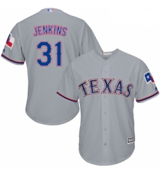 Mens Majestic Texas Rangers 31 Ferguson Jenkins Grey Flexbase Authentic Collection MLB Jersey Mens Majestic Texas Rangers 31 Ferguson Jenkins Grey Flexbase Authentic Collection MLB Jersey