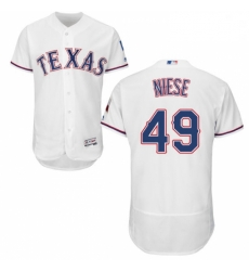 Mens Majestic Texas Rangers 49 Jon Niese White Home Flex Base Authentic Collection MLB Jersey Mens Majestic Texas Rangers 49 Jon Niese White Home Flex Base Authentic Collection MLB Jersey