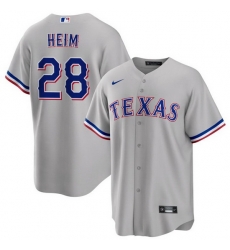 Men's Texas Rangers #28 Jonah Heim Gray Cool Base Stitched Baseball Jersey Men's Texas Rangers #28 Jonah Heim Gray Cool Base Stitched Baseball Jersey
