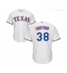 Mens Texas Rangers 38 Danny Santana Replica White Home Cool Base Baseball Jersey Mens Texas Rangers 38 Danny Santana Replica White Home Cool Base Baseball Jersey