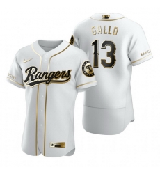Texas Rangers 13 Joey Gallo White Nike Mens Authentic Golden Edition MLB Jersey Texas Rangers 13 Joey Gallo White Nike Mens Authentic Golden Edition MLB Jersey