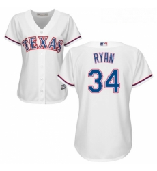Womens Majestic Texas Rangers 34 Nolan Ryan Replica White Home Cool Base MLB Jersey Womens Majestic Texas Rangers 34 Nolan Ryan Replica White Home Cool Base MLB Jersey
