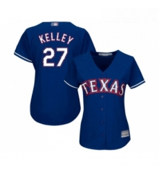 Womens Texas Rangers 27 Shawn Kelley Replica Royal Blue Alternate 2 Cool Base Baseball Jersey Womens Texas Rangers 27 Shawn Kelley Replica Royal Blue Alternate 2 Cool Base Baseball Jersey