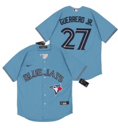 Blue Jays 27 Vladimir Guerrero Jr Light Blue 2020 Nike Cool Base Jersey Blue Jays 27 Vladimir Guerrero Jr Light Blue 2020 Nike Cool Base Jersey