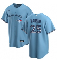 Men Toronto Blue Jays 25 Daulton Varsho Light Blue Cool Base Stitched Jersey Men Toronto Blue Jays 25 Daulton Varsho Light Blue Cool Base Stitched Jersey