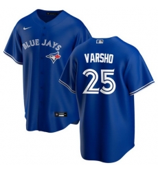 Men Toronto Blue Jays 25 Daulton Varsho Royal Cool Base Stitched Jersey Men Toronto Blue Jays 25 Daulton Varsho Royal Cool Base Stitched Jersey