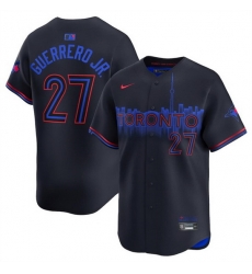 Men Toronto Blue Jays 27 Vladimir Guerrero Jr Black 2024 City Connect Limited Stitched Baseball Jersey Men Toronto Blue Jays 27 Vladimir Guerrero Jr Black 2024 City Connect Limited Stitched Baseball Jersey