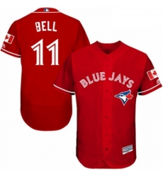 Mens Majestic Toronto Blue Jays 11 George Bell Scarlet Alternate Flex Base Authentic Collection MLB Jersey Mens Majestic Toronto Blue Jays 11 George Bell Scarlet Alternate Flex Base Authentic Collection MLB Jersey