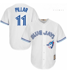 Mens Majestic Toronto Blue Jays 11 Kevin Pillar Authentic White Cooperstown MLB Jersey Mens Majestic Toronto Blue Jays 11 Kevin Pillar Authentic White Cooperstown MLB Jersey