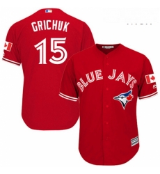 Mens Majestic Toronto Blue Jays 15 Randal Grichuk Replica Scarlet Alternate Cool Base MLB Jersey Mens Majestic Toronto Blue Jays 15 Randal Grichuk Replica Scarlet Alternate Cool Base MLB Jersey