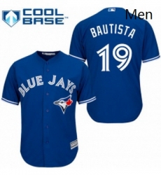 Mens Majestic Toronto Blue Jays 19 Jose Bautista Replica Blue Alternate MLB Jersey Mens Majestic Toronto Blue Jays 19 Jose Bautista Replica Blue Alternate MLB Jersey