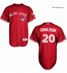 Mens Majestic Toronto Blue Jays 20 Josh Donaldson Authentic Red Canada Day MLB Jersey Mens Majestic Toronto Blue Jays 20 Josh Donaldson Authentic Red Canada Day MLB Jersey