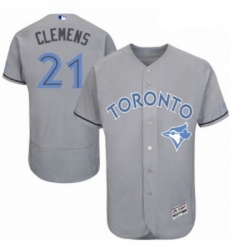 Mens Majestic Toronto Blue Jays 21 Roger Clemens Authentic Gray 2016 Fathers Day Fashion Flex Base MLB Jersey Mens Majestic Toronto Blue Jays 21 Roger Clemens Authentic Gray 2016 Fathers Day Fashion Flex Base MLB Jersey
