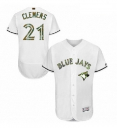 Mens Majestic Toronto Blue Jays 21 Roger Clemens Authentic White 2016 Memorial Day Fashion Flex Base Jersey Mens Majestic Toronto Blue Jays 21 Roger Clemens Authentic White 2016 Memorial Day Fashion Flex Base Jersey