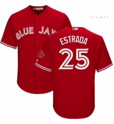 Mens Majestic Toronto Blue Jays 25 Marco Estrada Replica Scarlet Alternate Cool Base MLB Jersey Mens Majestic Toronto Blue Jays 25 Marco Estrada Replica Scarlet Alternate Cool Base MLB Jersey