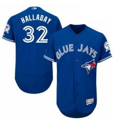Mens Majestic Toronto Blue Jays 32 Roy Halladay Blue Alternate Flex Base Authentic Collection MLB Jersey Mens Majestic Toronto Blue Jays 32 Roy Halladay Blue Alternate Flex Base Authentic Collection MLB Jersey
