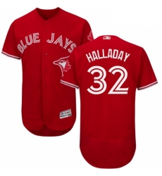 Mens Majestic Toronto Blue Jays 32 Roy Halladay Scarlet Flexbase Authentic Collection Alternate MLB Jersey Mens Majestic Toronto Blue Jays 32 Roy Halladay Scarlet Flexbase Authentic Collection Alternate MLB Jersey