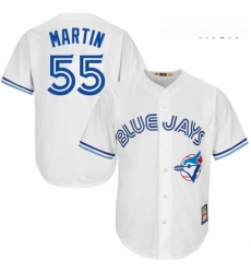 Mens Majestic Toronto Blue Jays 55 Russell Martin Replica White Cooperstown MLB Jersey Mens Majestic Toronto Blue Jays 55 Russell Martin Replica White Cooperstown MLB Jersey