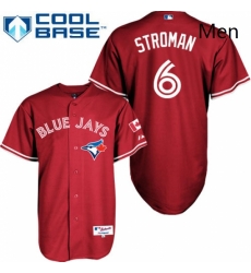 Mens Majestic Toronto Blue Jays 6 Marcus Stroman Replica Red Canada Day MLB Jersey Mens Majestic Toronto Blue Jays 6 Marcus Stroman Replica Red Canada Day MLB Jersey