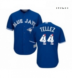 Mens Toronto Blue Jays 44 Rowdy Tellez Authentic Blue Team Logo Fashion Baseball Jersey Mens Toronto Blue Jays 44 Rowdy Tellez Authentic Blue Team Logo Fashion Baseball Jersey
