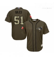 Mens Toronto Blue Jays 51 Ken Giles Authentic Green Salute to Service Baseball Jersey Mens Toronto Blue Jays 51 Ken Giles Authentic Green Salute to Service Baseball Jersey