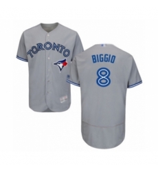Men's Toronto Blue Jays #8 Cavan Biggio Grey Road Flex Base Authentic Collection Baseball Player Jersey Men's Toronto Blue Jays #8 Cavan Biggio Grey Road Flex Base Authentic Collection Baseball Player Jersey