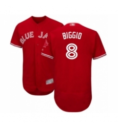 Men's Toronto Blue Jays #8 Cavan Biggio Scarlet Alternate Flex Base Authentic Collection Alternate Baseball Player Jersey Men's Toronto Blue Jays #8 Cavan Biggio Scarlet Alternate Flex Base Authentic Collection Alternate Baseball Player Jersey