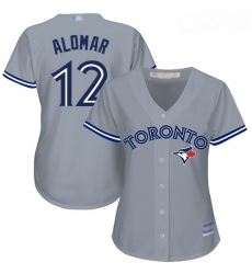 Blue Jays #12 Roberto Alomar Grey Road Women Stitched Baseball Jersey Blue Jays #12 Roberto Alomar Grey Road Women Stitched Baseball Jersey